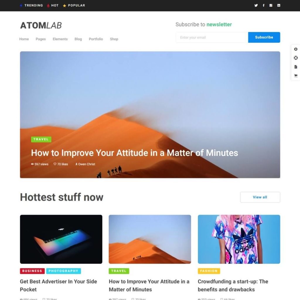 Atomlab - Startup Marketing Agency WordPress Themes