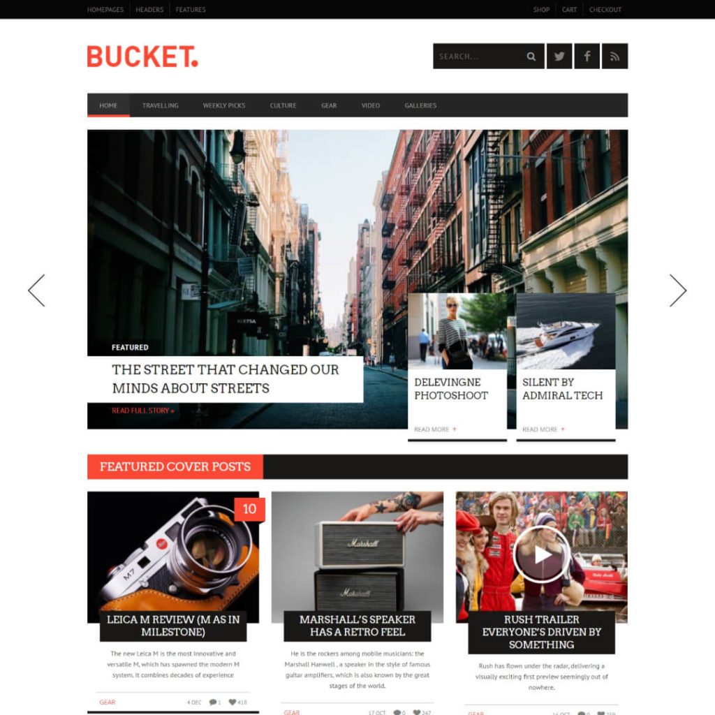 Bucket Magazine WordPress Theme