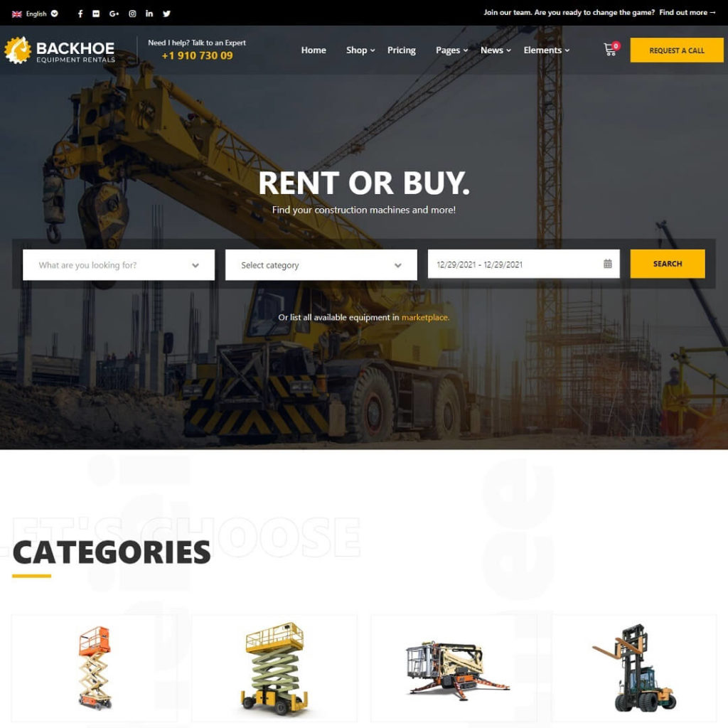 Backhoe - WordPress Directory Theme