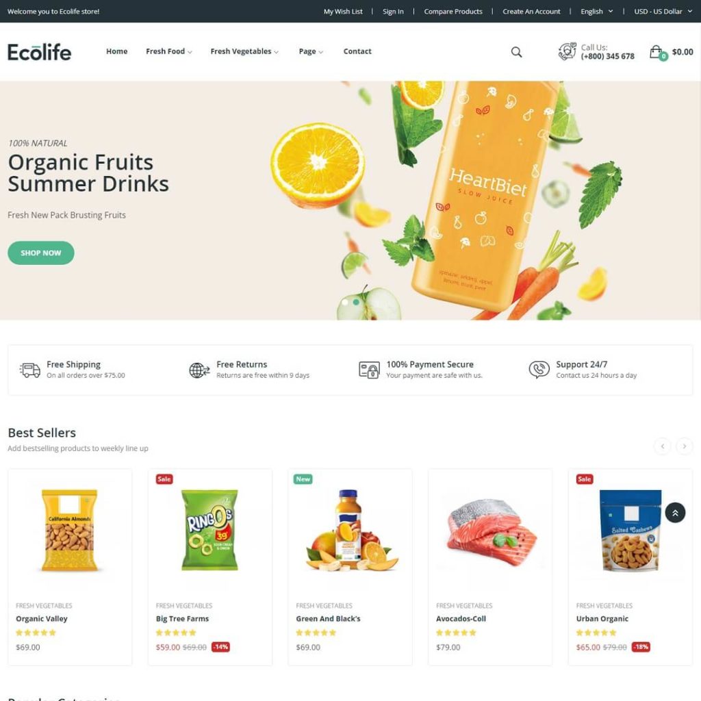 Ecolife - Magento Theme For Ecommerce Business