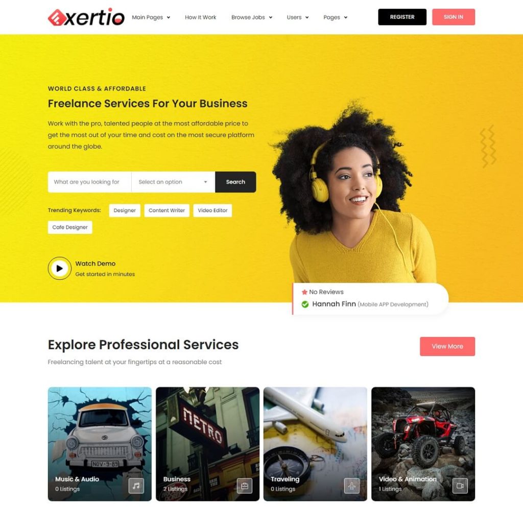 Exertio - WordPress Directory Theme