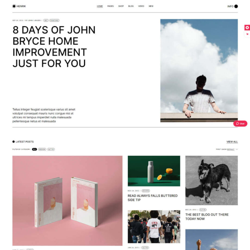 Henrik Magazine WordPress Theme