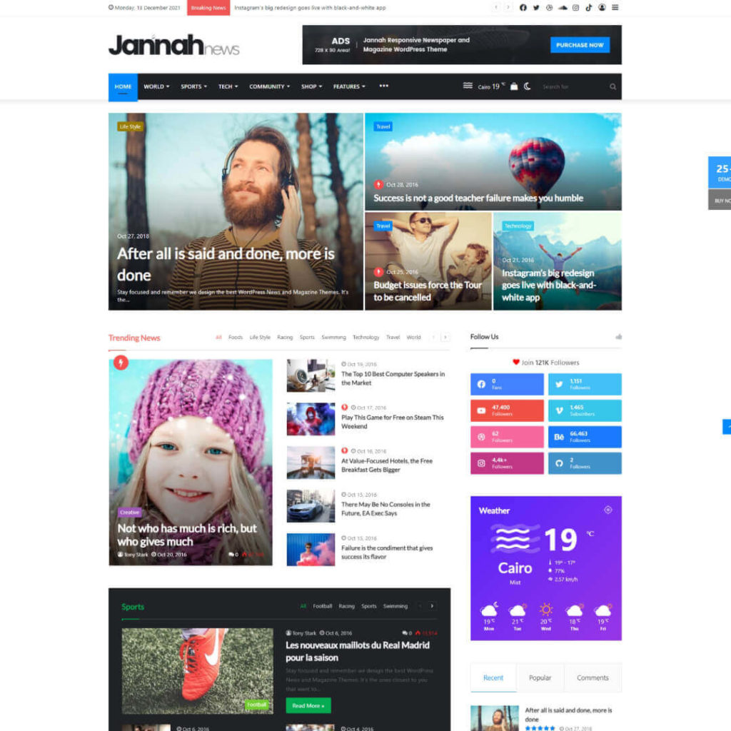 Jannah Magazine WordPress Theme