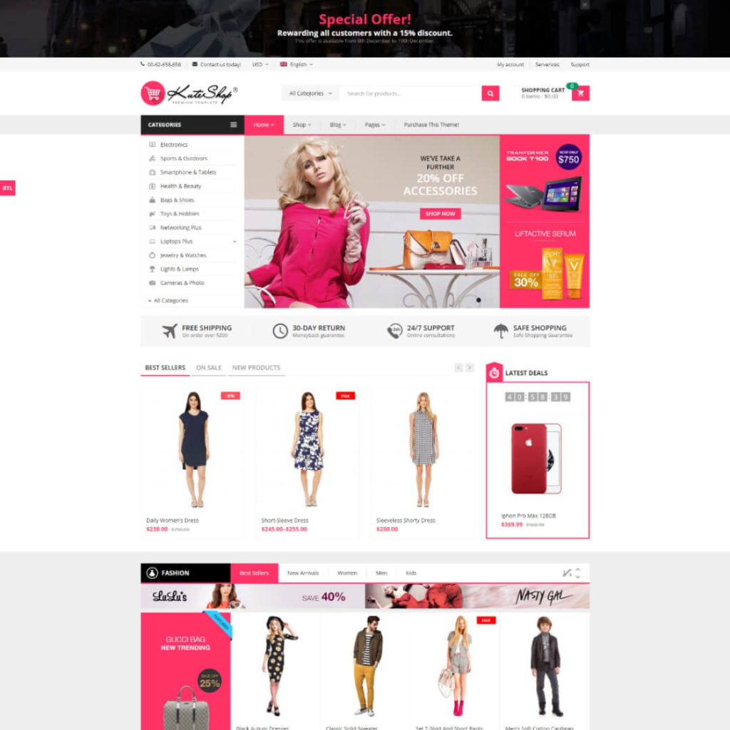 KuteShop - Electronics Ecommerce Store