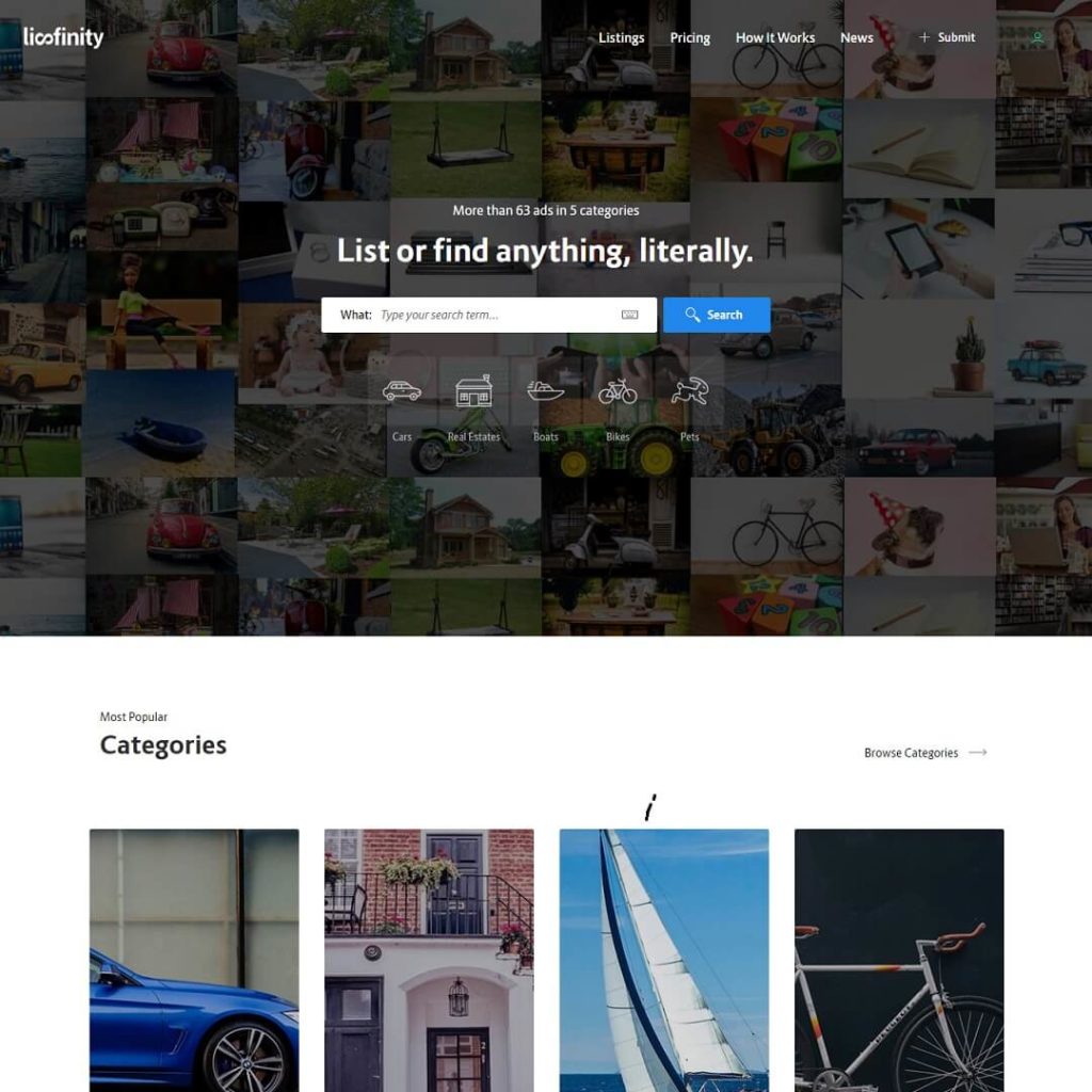 Lisfinity - WordPress Directory Theme