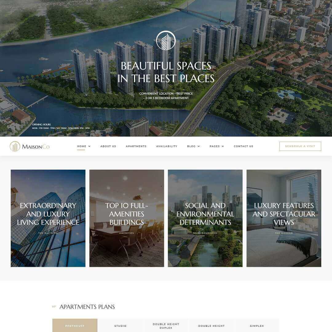 Single Property Real Estate Agency WordPress Theme