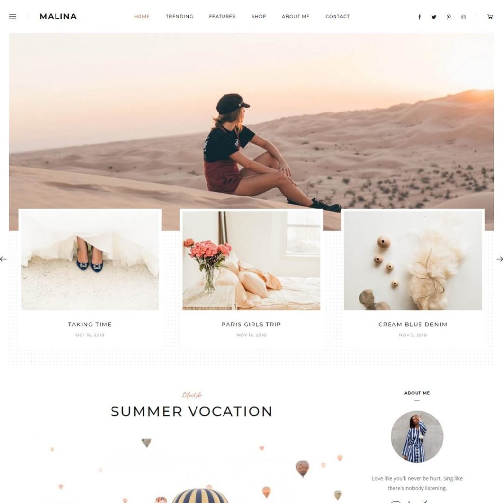 Malina - WordPress Blog Theme