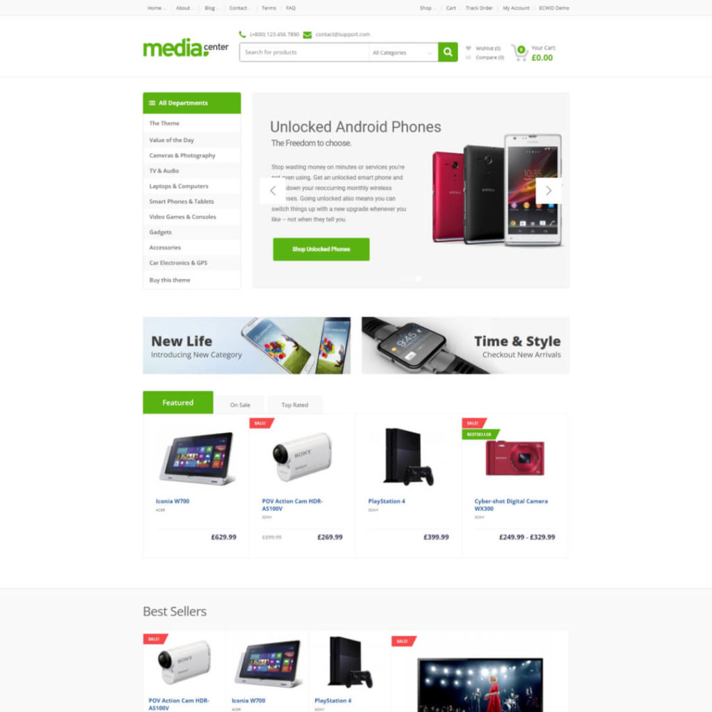 MediaCenter - Electronics Ecommerce Store
