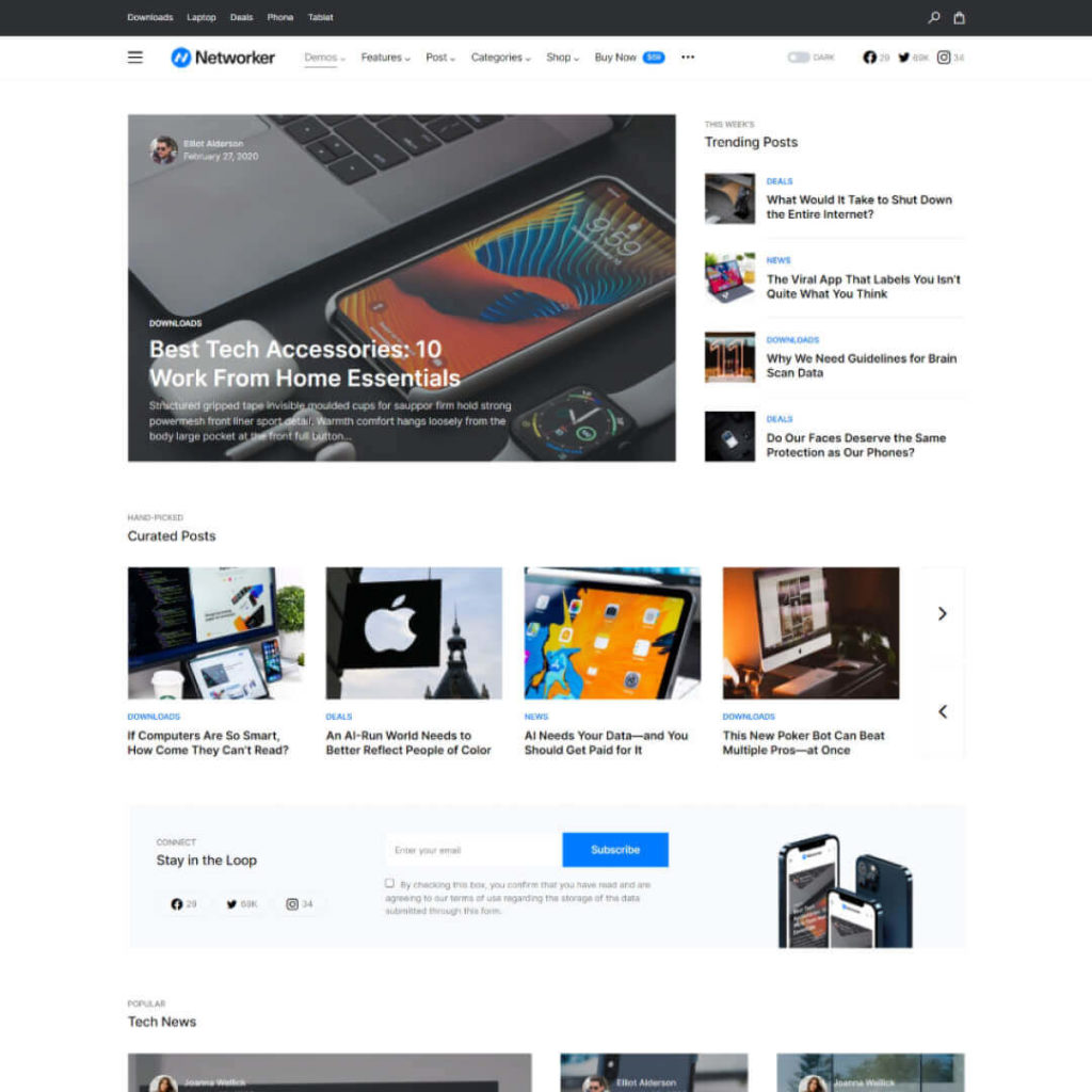 Networker Magazine WordPress Theme