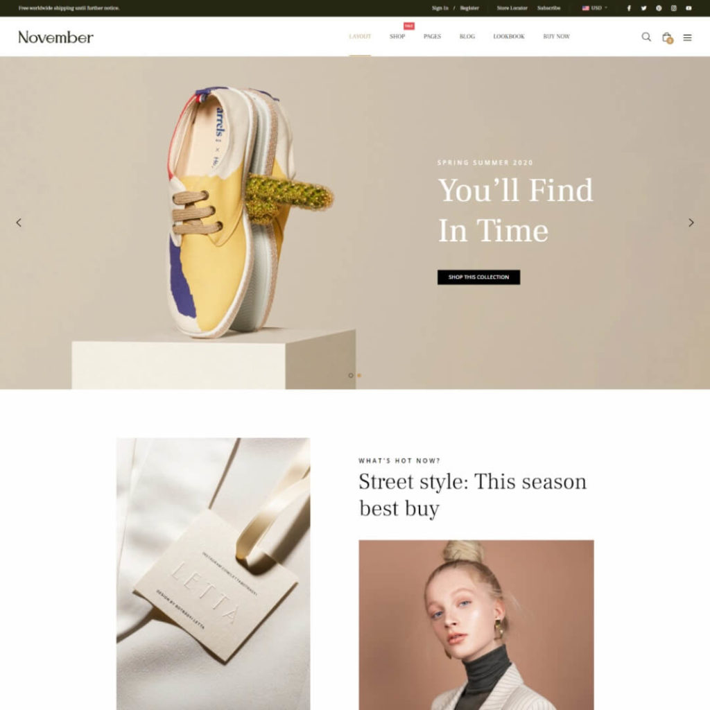 November - Shopify Fashion Theme