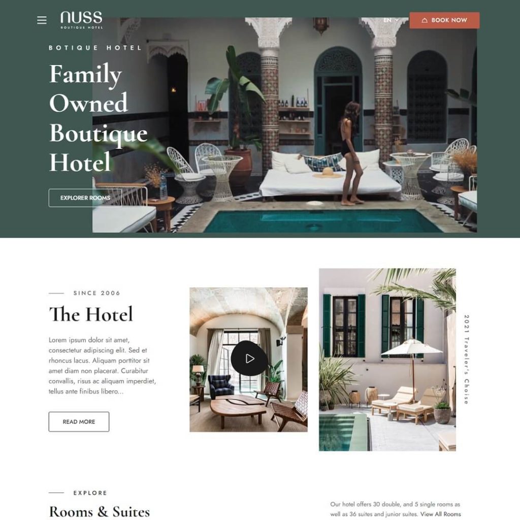 Nuss - Hotel Booking WordPress