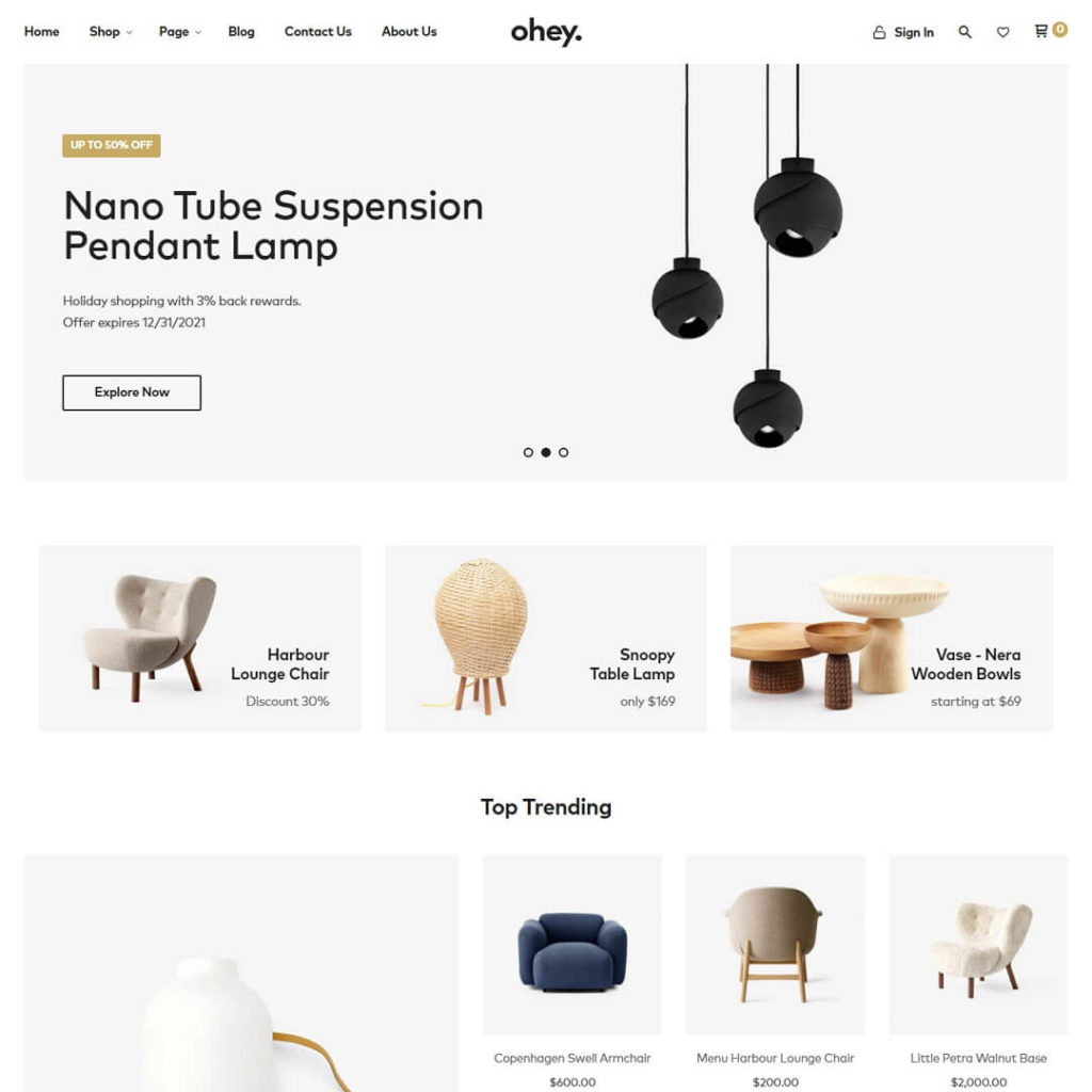 Ohey - Magento Theme For Ecommerce Business