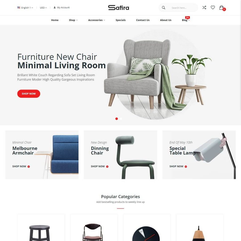 Safira - Magento Theme For Ecommerce Business