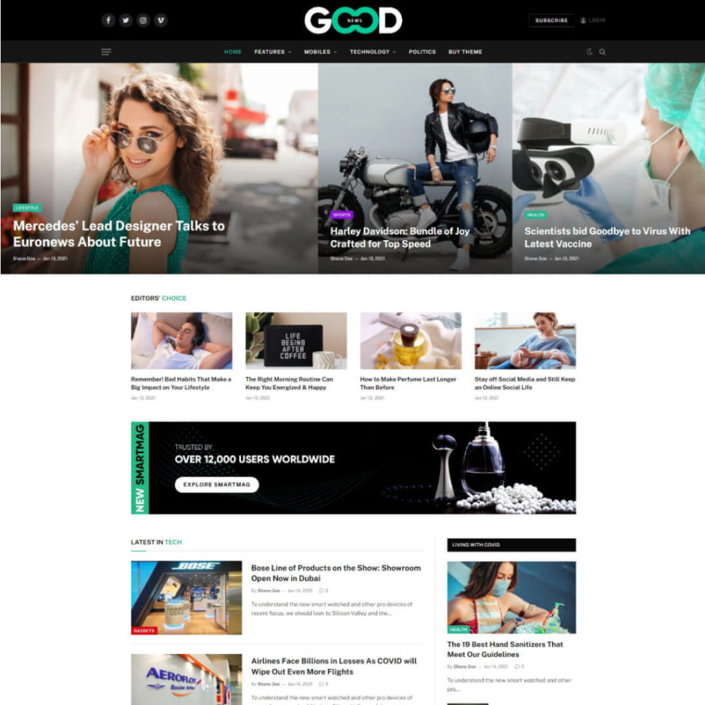 SmartMag Magazine WordPress Theme