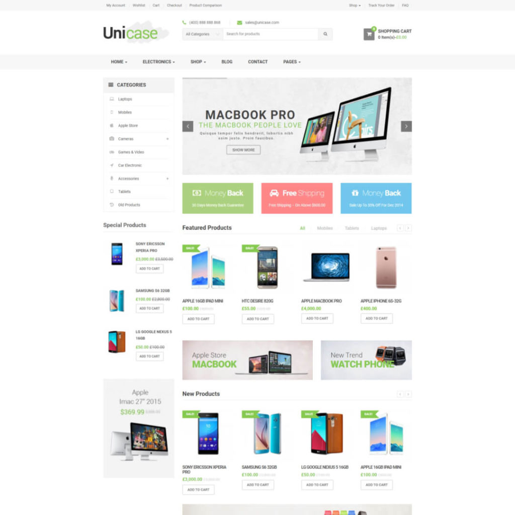 Unicase - Electronics Ecommerce Store