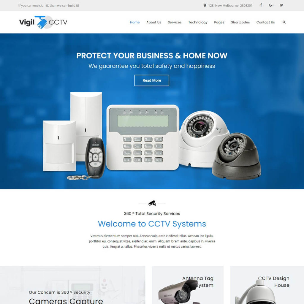 Vigil - CCTV Security WordPress Theme