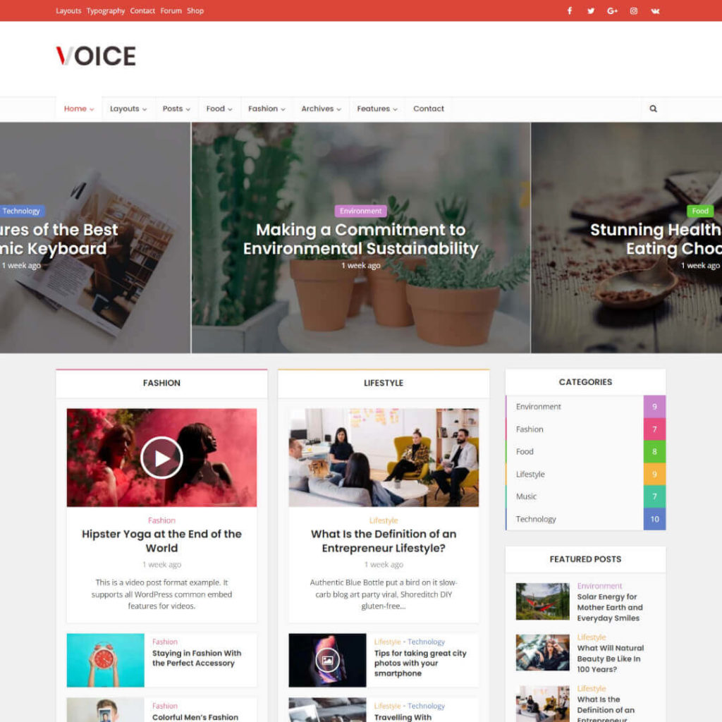 Voice Magazine WordPress Theme