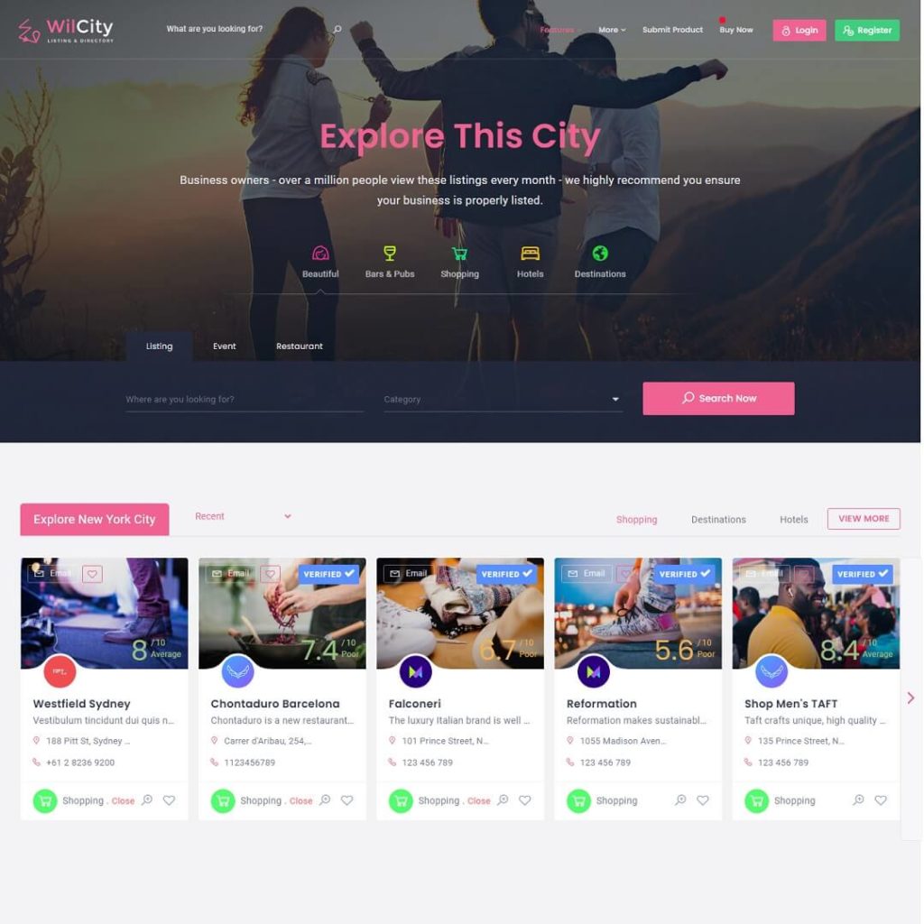 Wilcity - WordPress Directory Theme