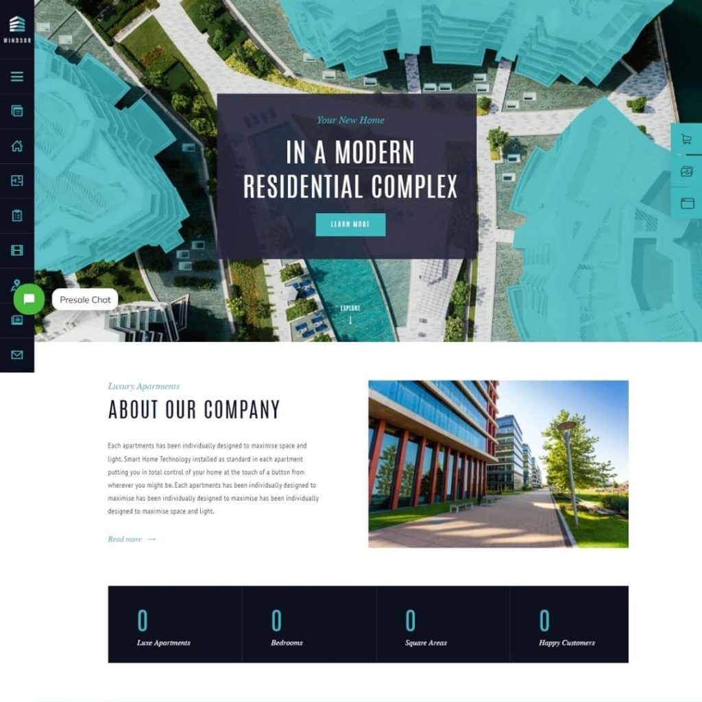 Apartment Complex / Single Property Real Estate WordPress Theme