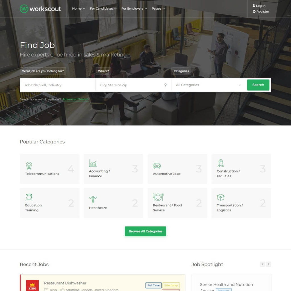 WorkScout WorkScout - WordPress Directory Theme