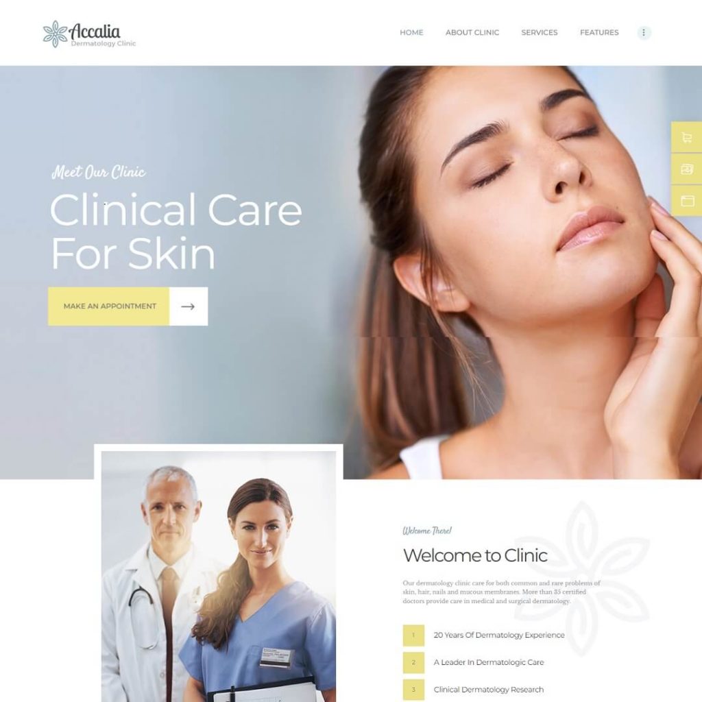 Accalia - Hospital and Medical WordPress Theme