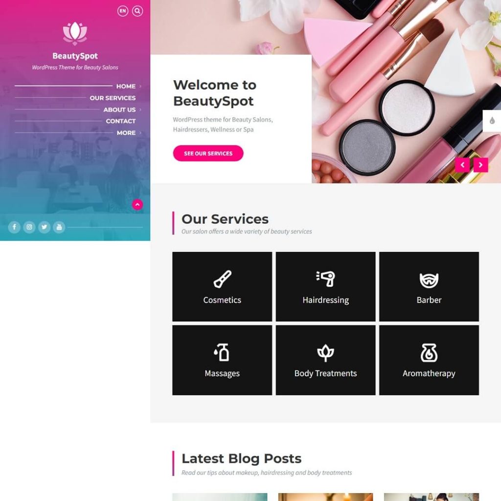 BeautySpot - Health, Beauty and Hair Salon WordPress Theme