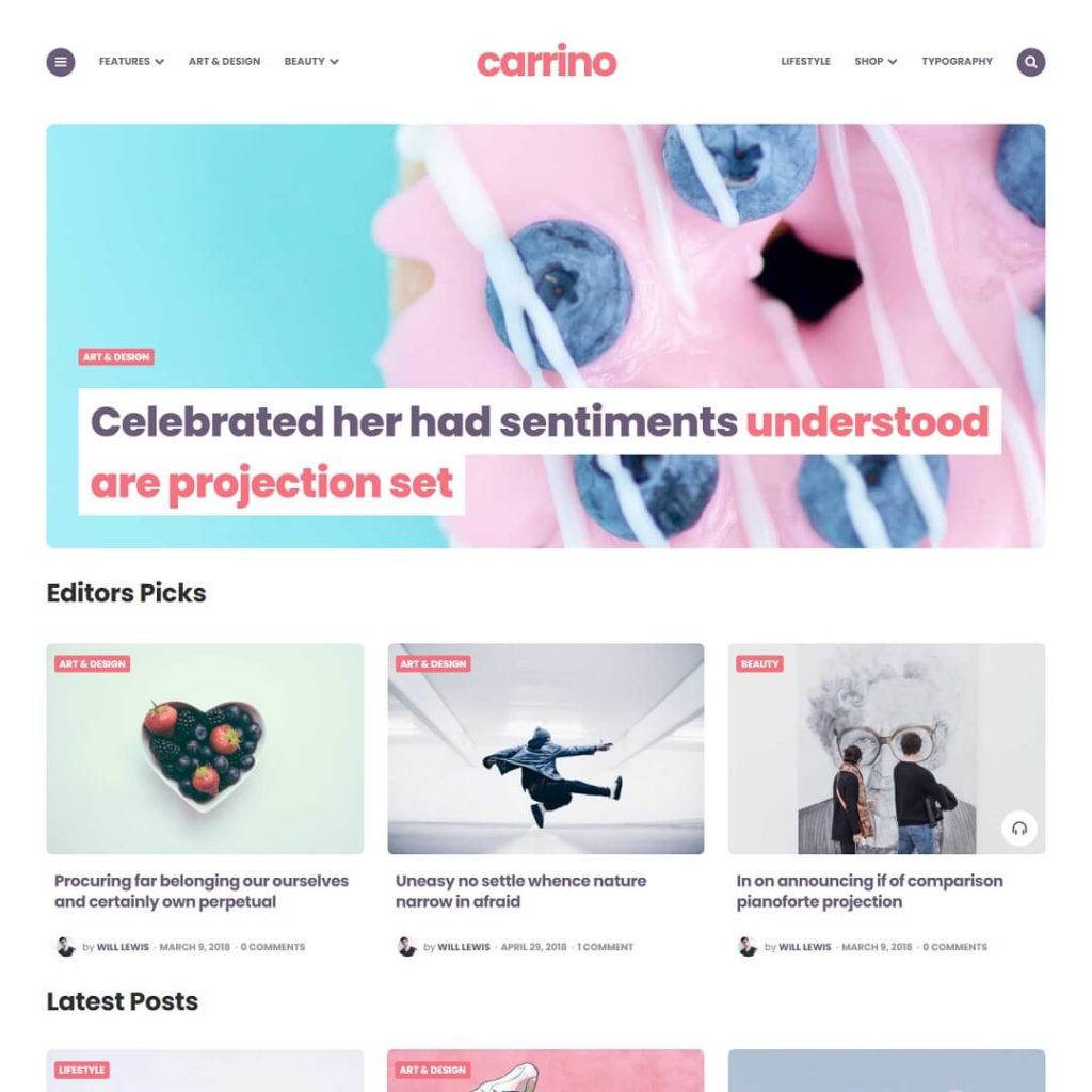 Carrino - Gutenberg Themes in WordPress