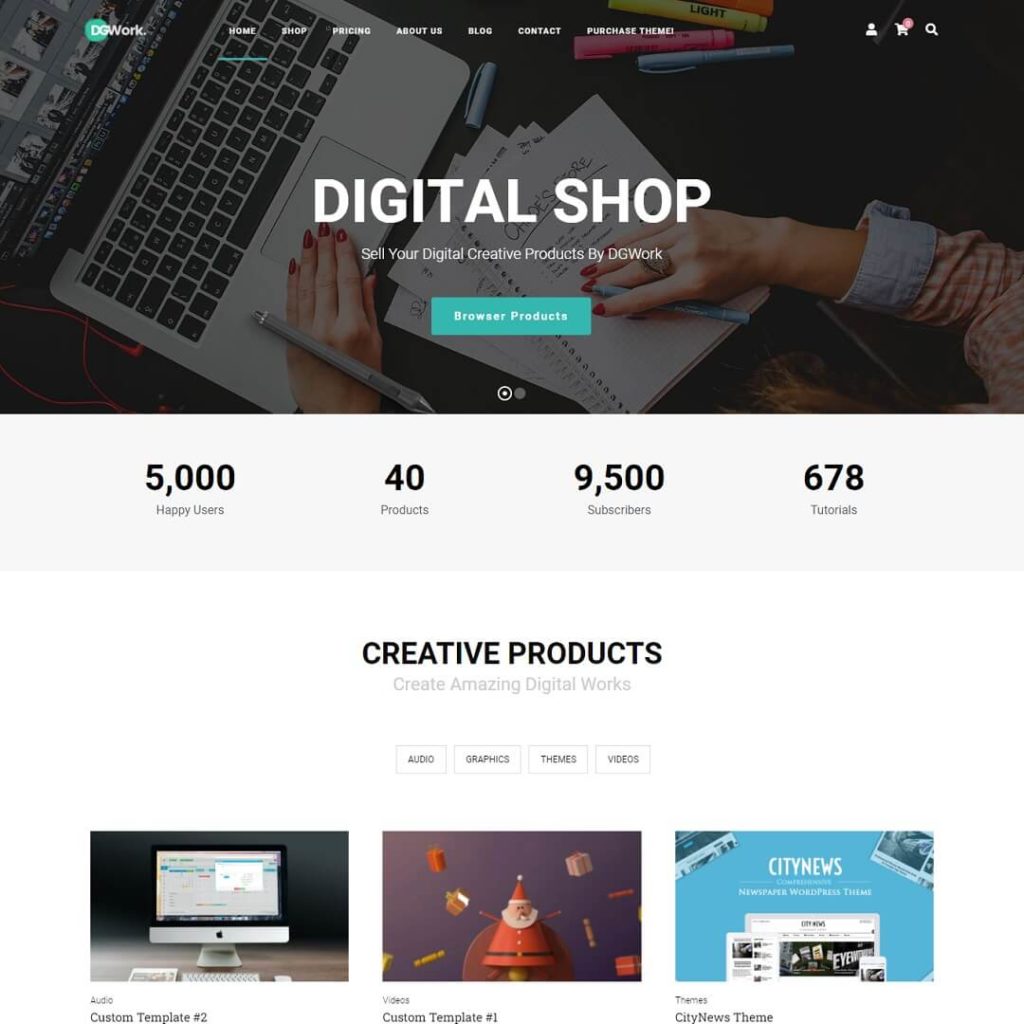 DGWork - EDD Based WordPress Marketplace Theme