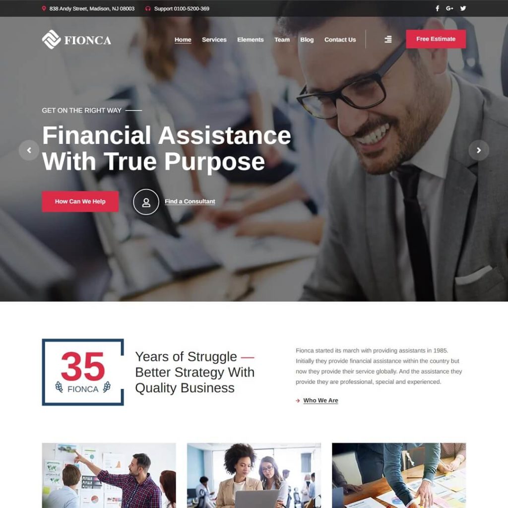 Fionca - Popular Business WordPress Themes