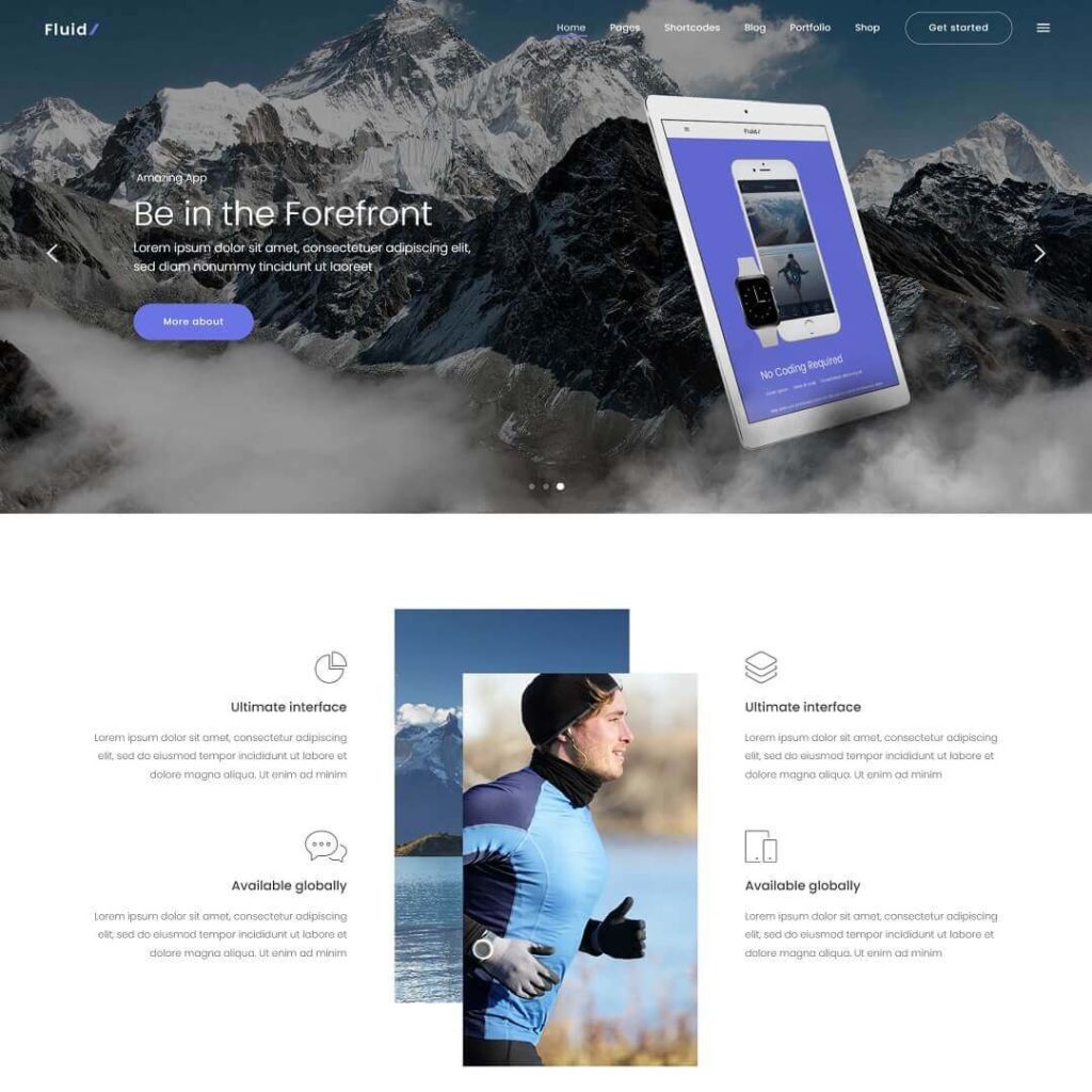 Fluid - App and Software Agency WordPress Theme