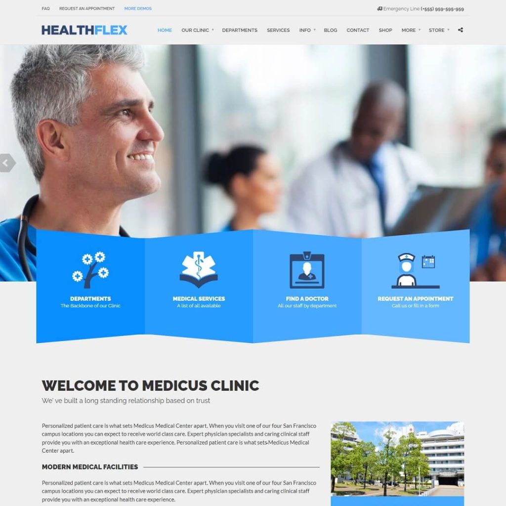 HEALTHFLEX - Hospital and Medical WordPress Theme