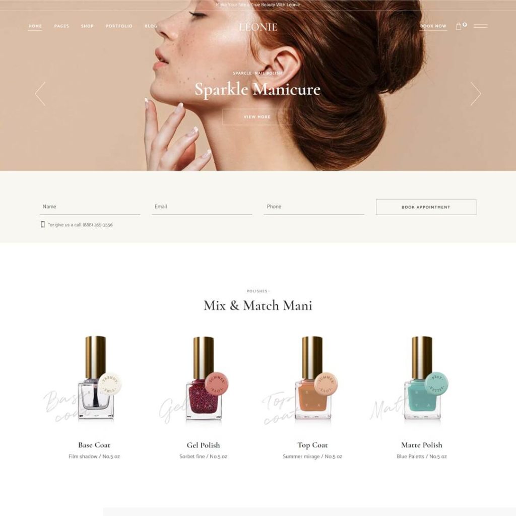 Léonie - Hair Salon WordPress Theme