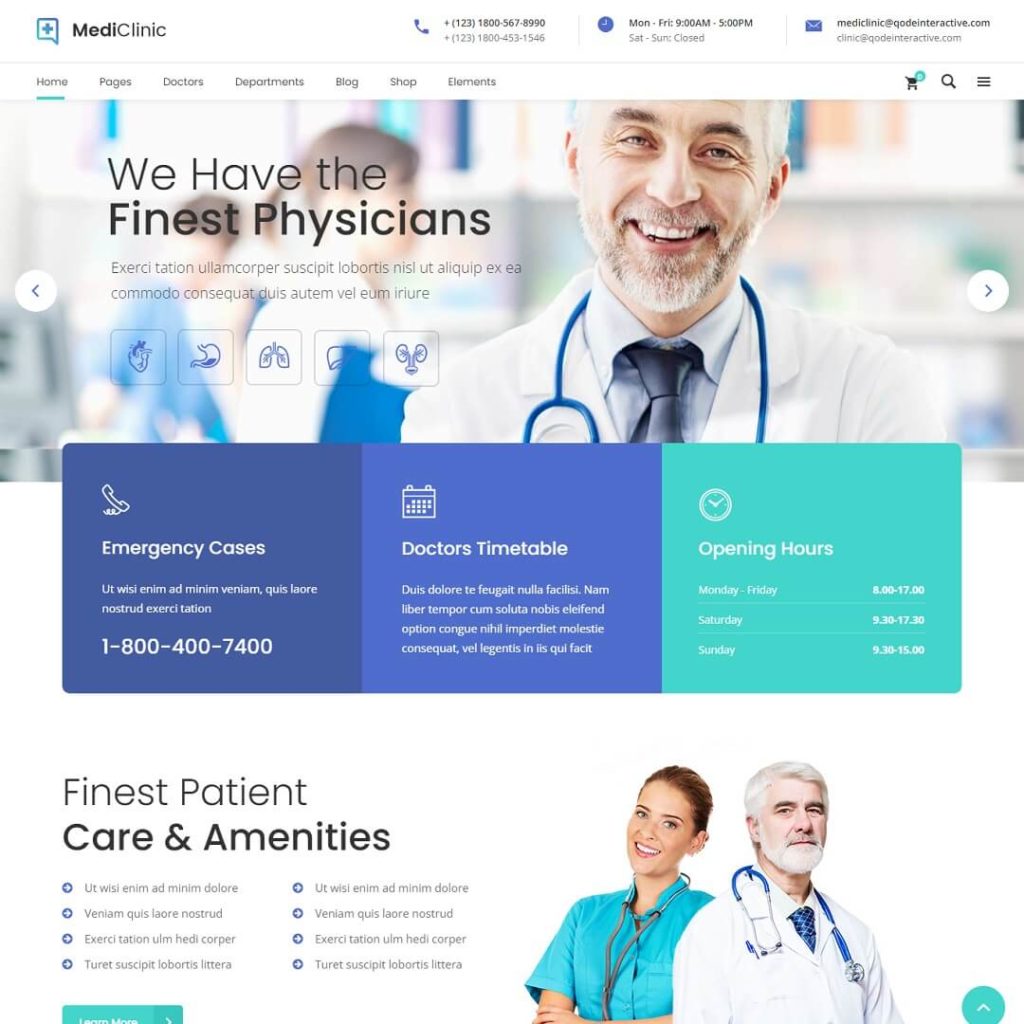MediClinic - Hospital and Medical WordPress Theme