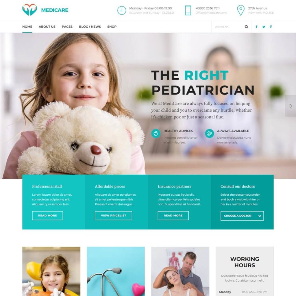 Medicare - Hospital and Medical WordPress ThemeHospital and Medical WordPress Theme