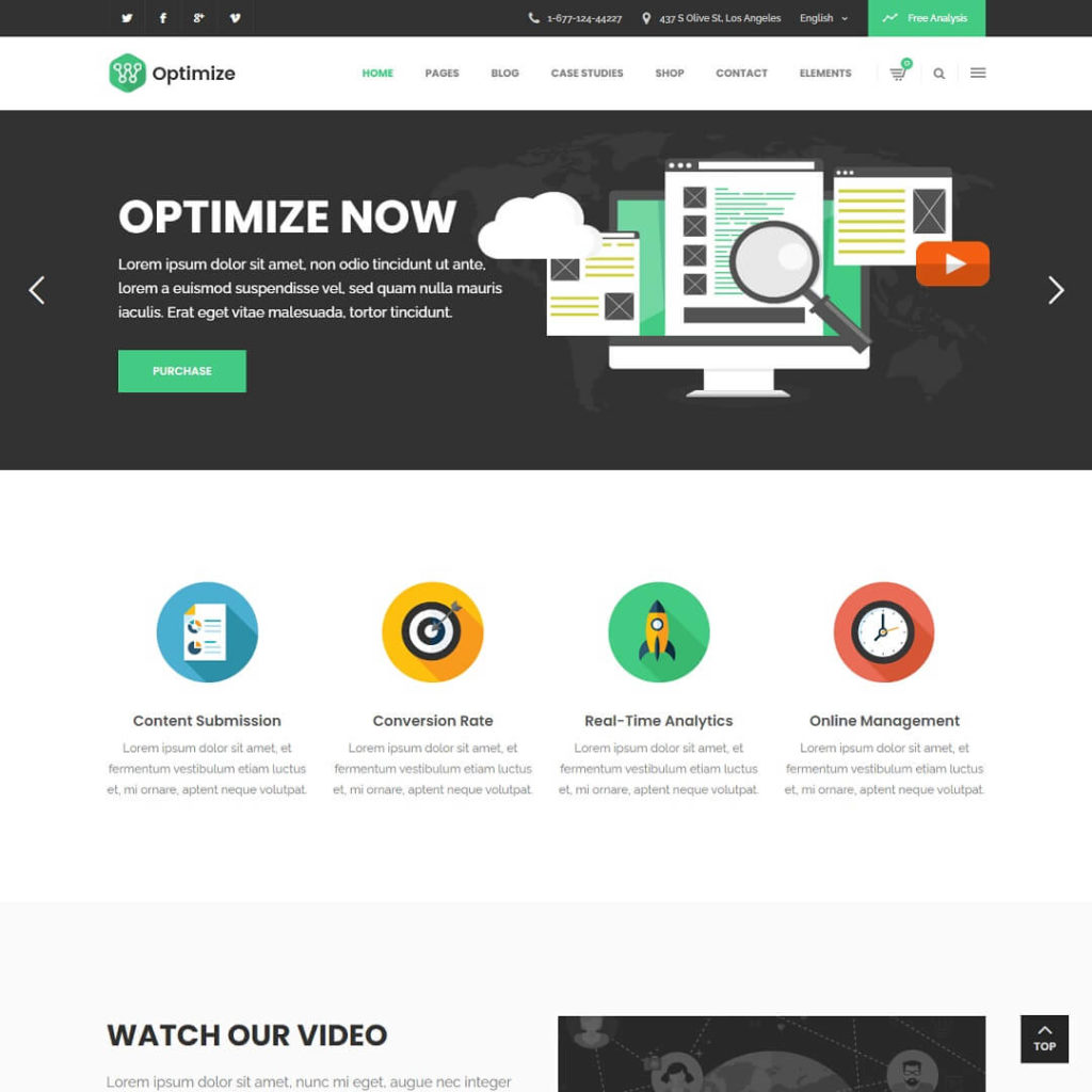 Optimize - Digital Marketing WordPress Agency Theme