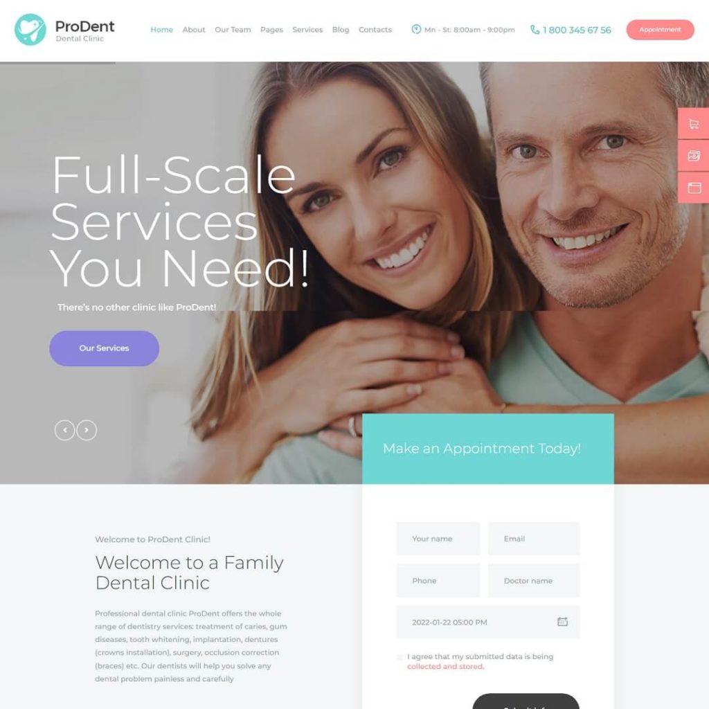 ProDent - Hospital and Medical WordPress Theme