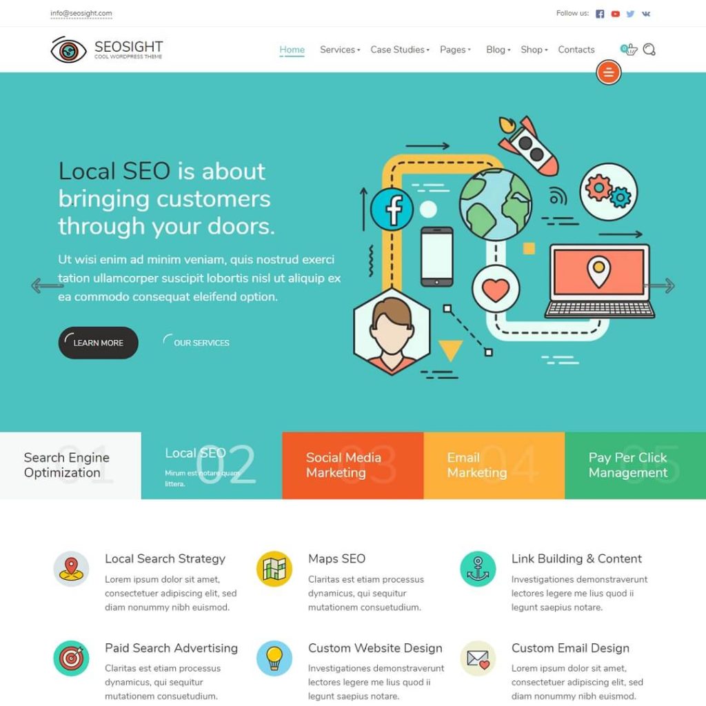 Seosight - Digital Marketing WordPress Agency Theme