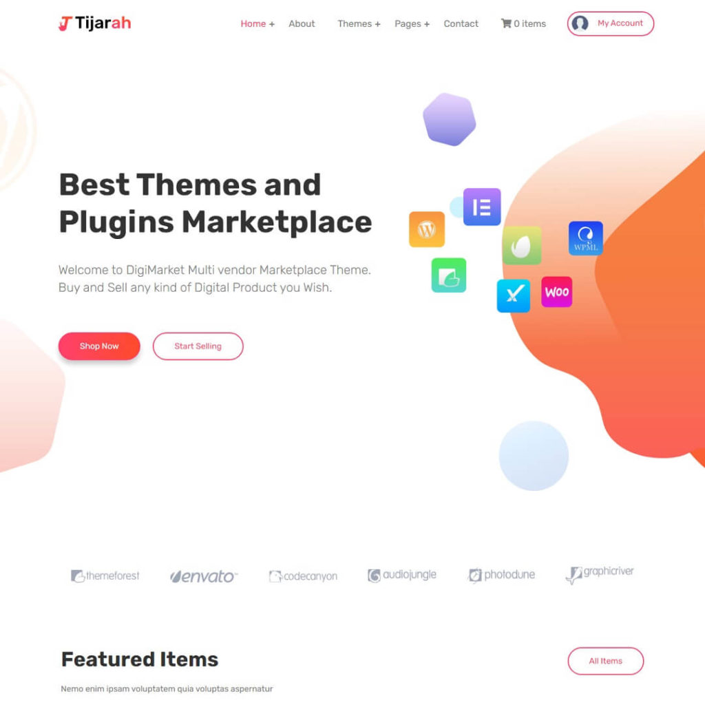 Tijarah - WordPress WooCommerce Marketplace Themes
