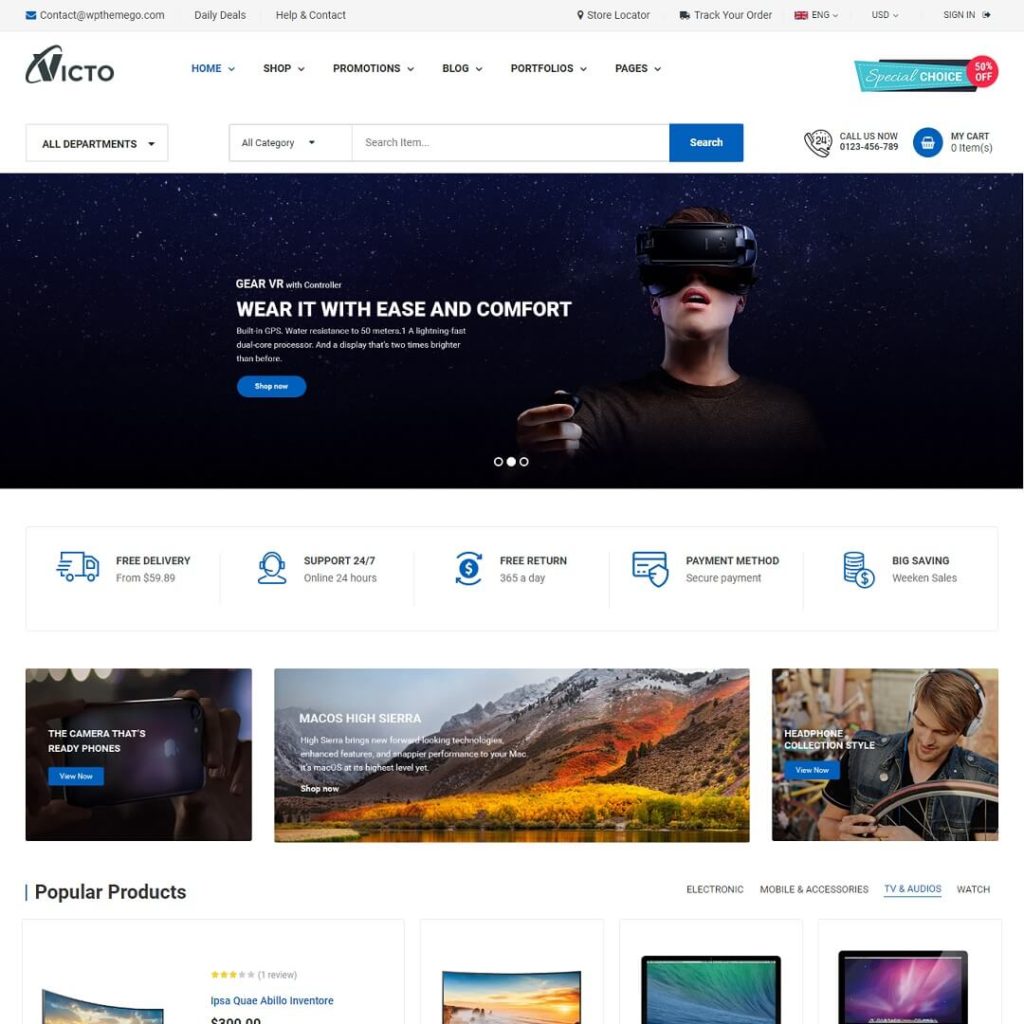 Victo - WordPress WooCommerce Marketplace Themes