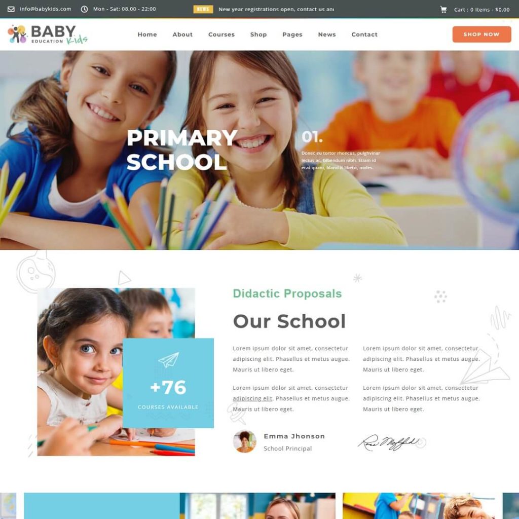Baby Kids - Education WordPress Theme