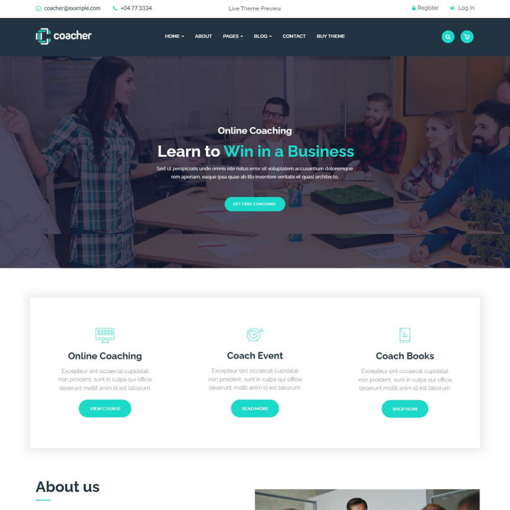 Coacher - Education WordPress Theme