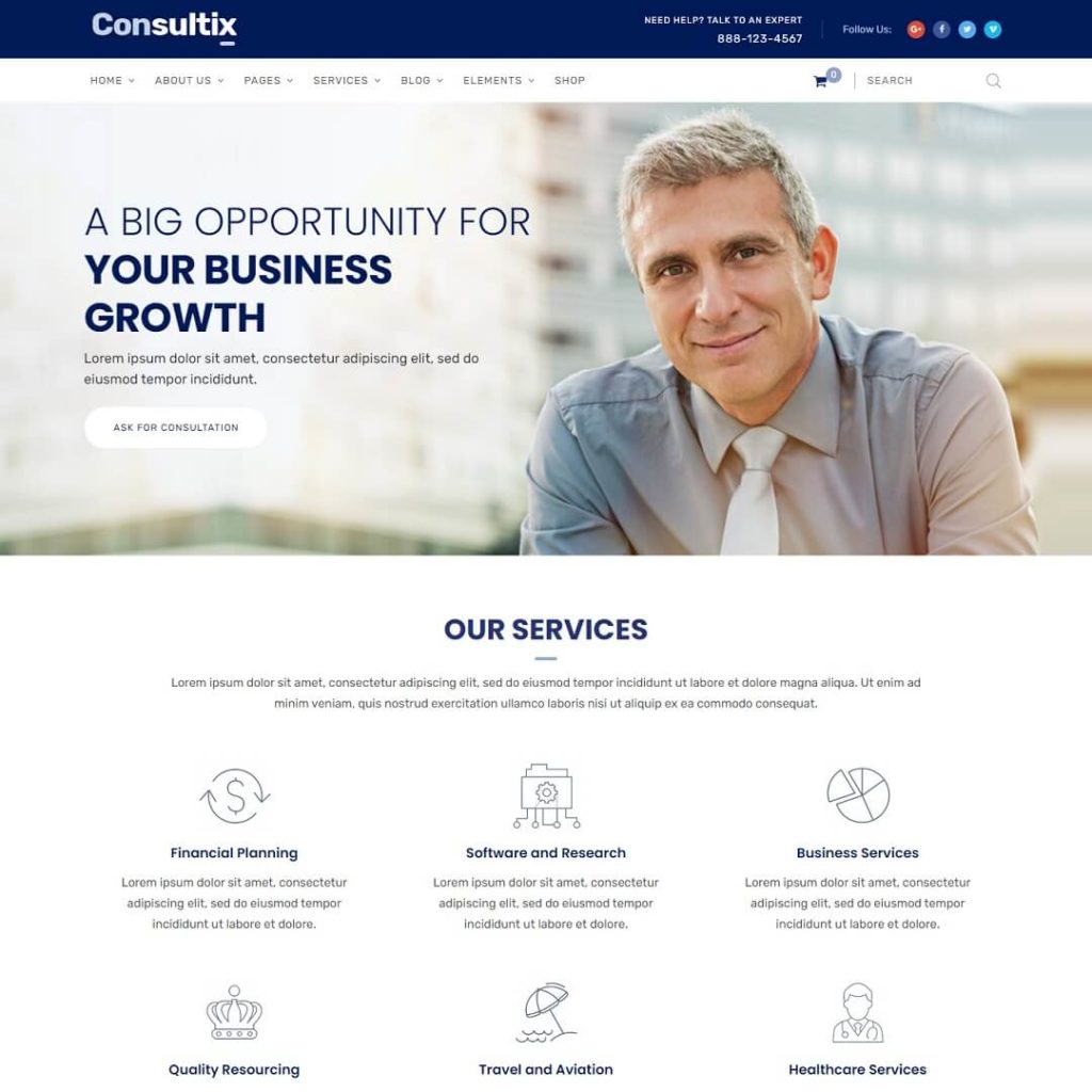 Consultix - Popular Business WordPress Themes