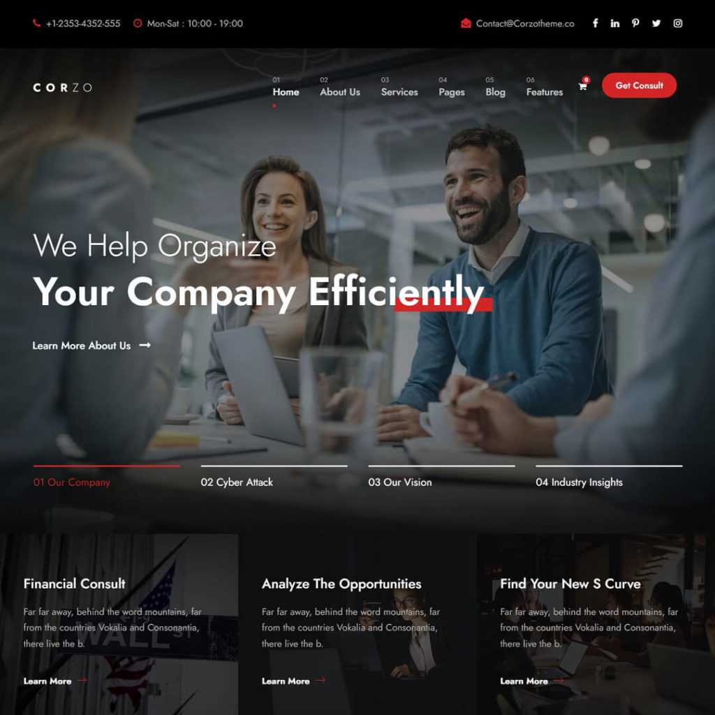 Corzo - Popular Business WordPress Themes