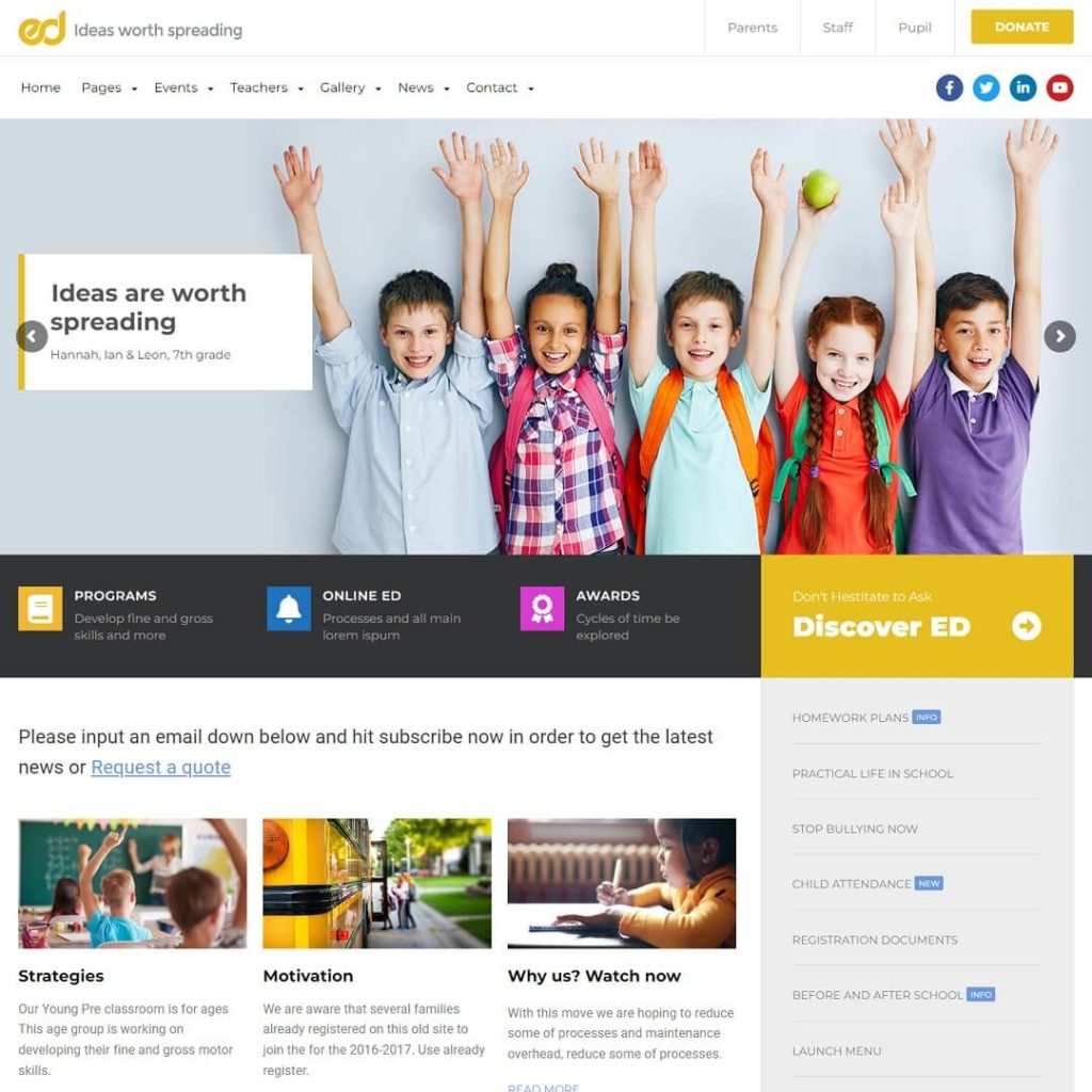 Ed School - Education WordPress Theme