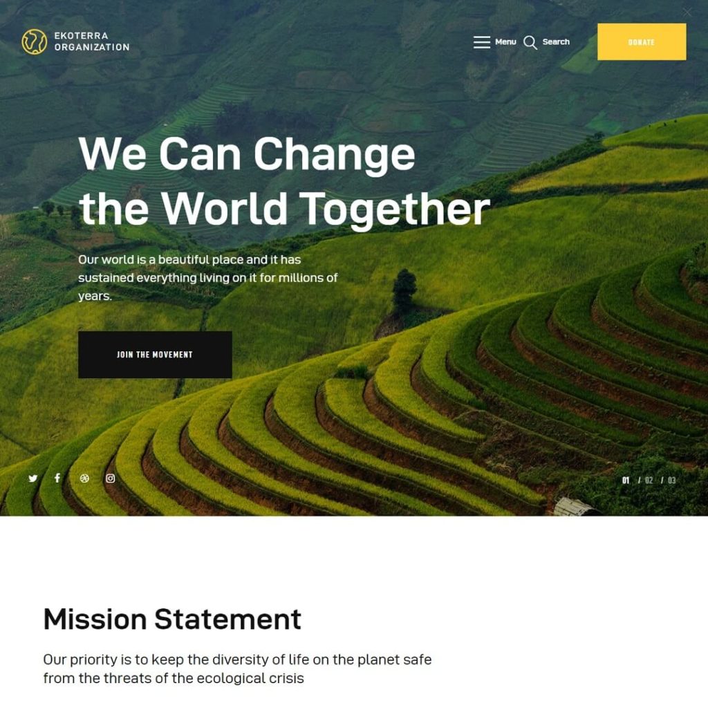 Ekoterra - Charity WordPress Themes