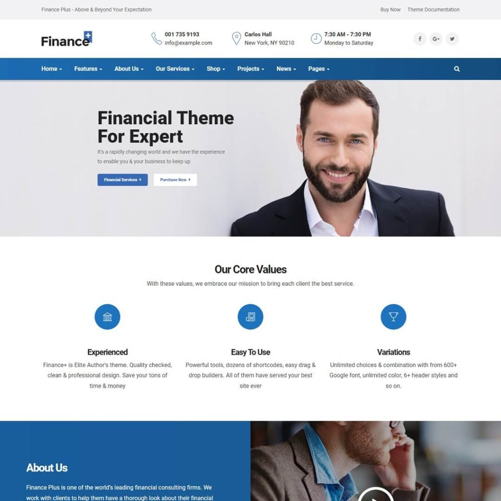 FinancePlus - Popular Business WordPress Themes