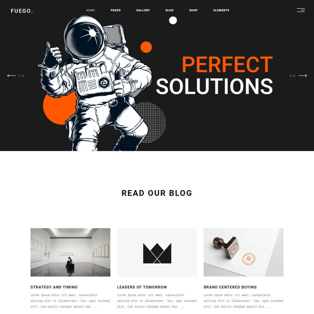 Fuego - Portfolio WordPress Theme