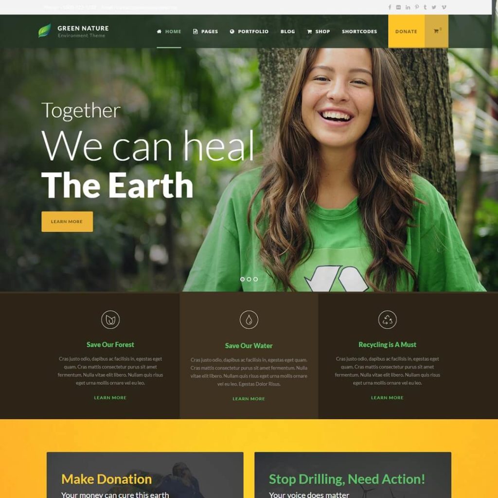 Green Nature - Charity WordPress Themes