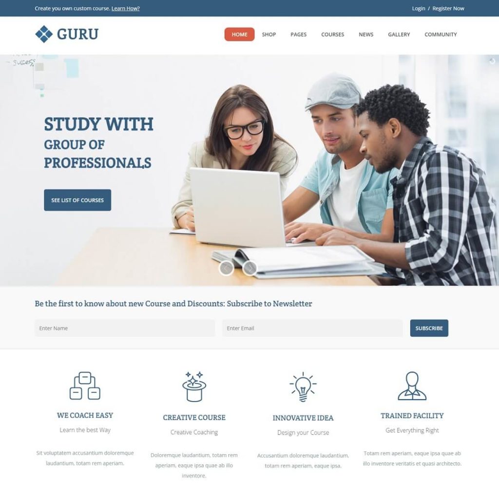 Guru - Education WordPress Theme