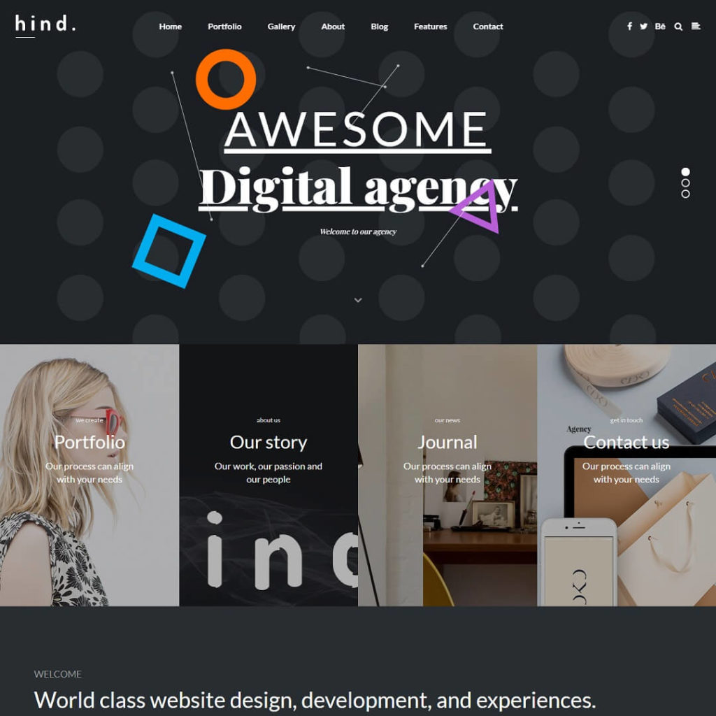 Hind - Agency and Portfolio WordPress Theme